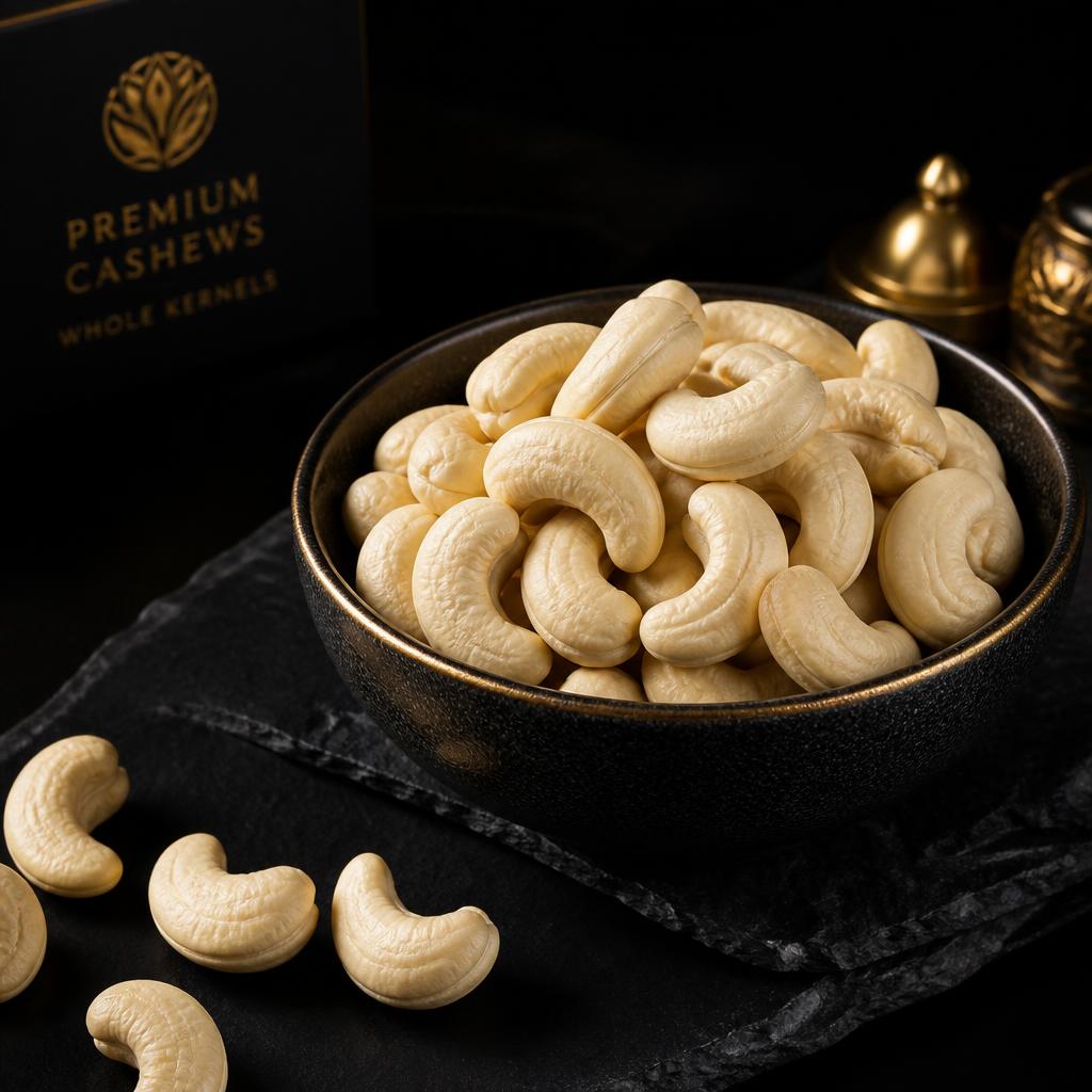 W18 grade large white whole cashew kernels