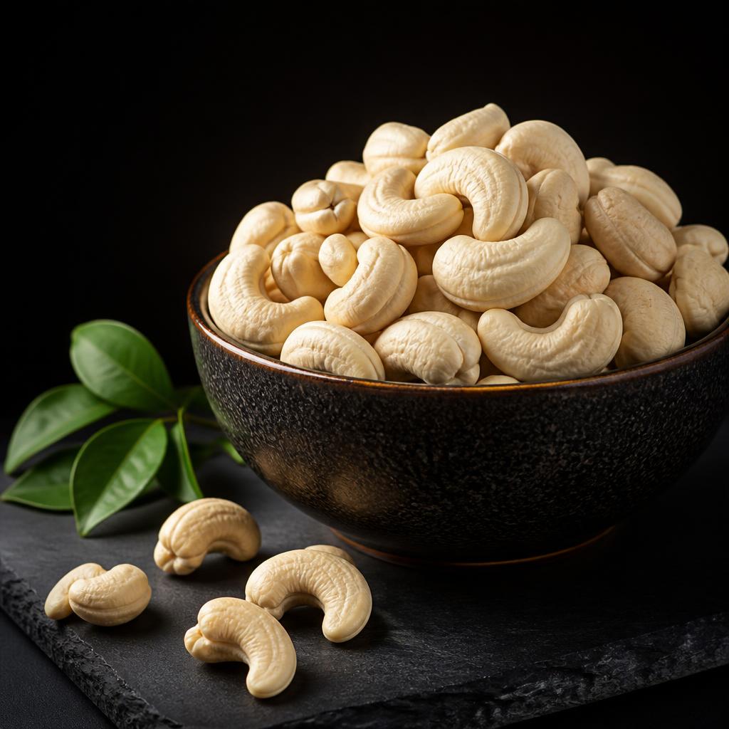 W210 grade white whole cashew kernels