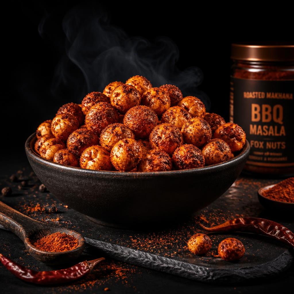 BBQ smoky masala roasted makhana fox nuts